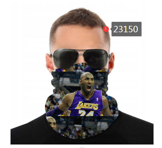 NBA 2021 Los Angeles Lakers #24 kobe bryant 23150 Dust mask with filter->nba dust mask->Sports Accessory